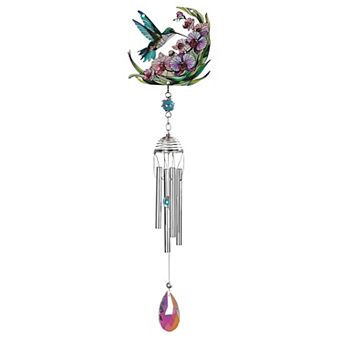 FC Design 21"Long Hummingbird Acrylic Mini Wind Chime Decoration Garden and Patio Decor