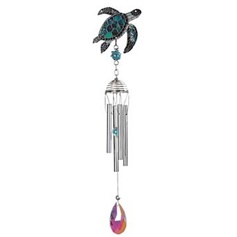 FC Design 21"Long Sea Turtle Acrylic Mini Wind Chime Decoration Garden and Patio Decor