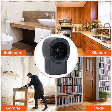 500W Portable Electric Space Heater, Mini Desktop Heater Fan for Home & Office Use