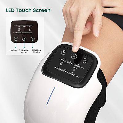 Snailax Wireless Knee Massager with LED Touch Screen, Vibration Knee Pain Relief for Swelling Stiff Joints, Gifts