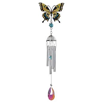 FC Design 21"Long Butterfly Acrylic Mini Wind Chime Decoration Garden and Patio Decor