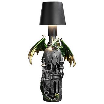 FC Design 15.5"H LED Green Dragon on Castle Lamp Decorative Table Lamp Stylish Decor & Gift Idea