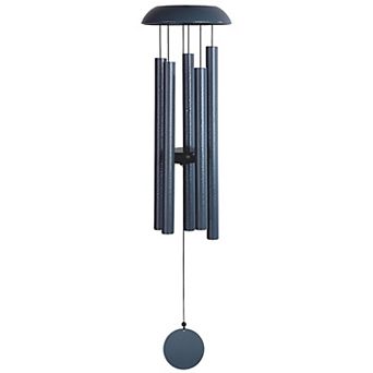 FC Design 36" Long Navy Blue Metal Wind Chime Decoration Garden and Patio Decor