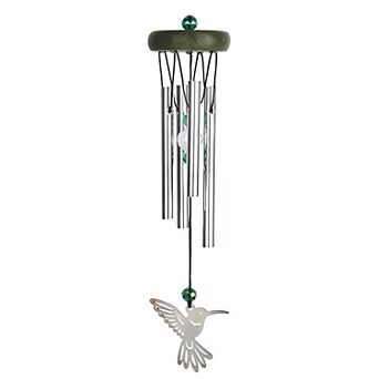 FC Design 11" Long Hummingbird Wood Top Wind Chime Decoration Garden and Patio Decor