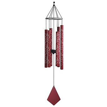 FC Design 36" Long Tuned Red Metal Wind Chime Decoration Garden and Patio Decor