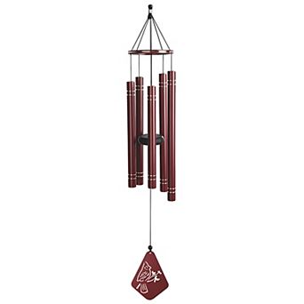 FC Design 36" Long Tuned Cardinal Laser Silhouette Wind Chime Decoration Garden and Patio Decor