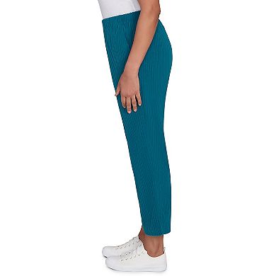 Petite Alfred Dunner Ribbed Knit Ankle Pants