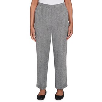 Petite Alfred Dunner Herringbone Knit Short Length Pants