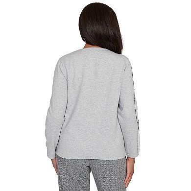Petite Alfred Dunner Abstract Cording Sweater