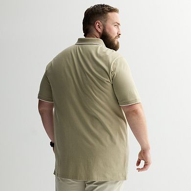 Big & Tall Apt. 9® Jacquard Zipper Polo