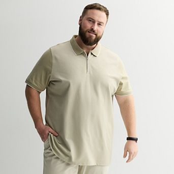 Big & Tall Apt. 9® Jacquard Zipper Polo