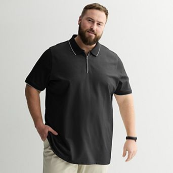 Big & Tall Apt. 9® Jacquard Zipper Polo
