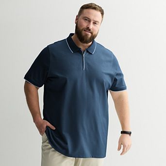 Big & Tall Apt. 9® Jacquard Zipper Polo