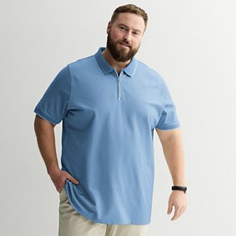 Big & Tall Apt. 9® Jacquard Zipper Polo