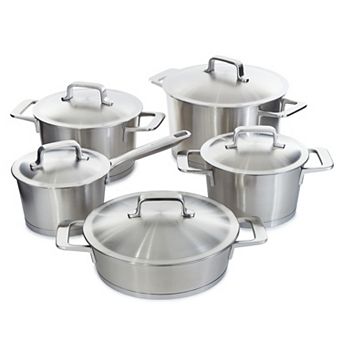 BergHOFF DiNA Meta 10 pc Stainless Steel Cookware Set