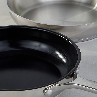 BergHOFF DiNA Helix Stainless Steel 3-pc. Frying Pan Set
