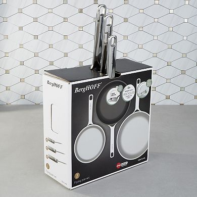 BergHOFF DiNA Helix Stainless Steel 3-pc. Frying Pan Set
