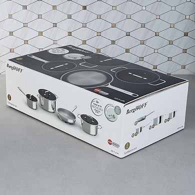 BergHOFF DiNA Helix Stainless Steel 7-pc. Cookware Set with Glass Lids