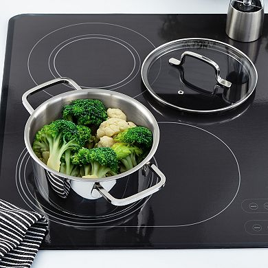 BergHOFF DiNA Helix 5-pc. Stainless Steel Cookware Set with Glass Lids