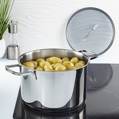BergHOFF DiNA Helix 4-pc. Stainless Steel Stockpot Set with Glass Lids