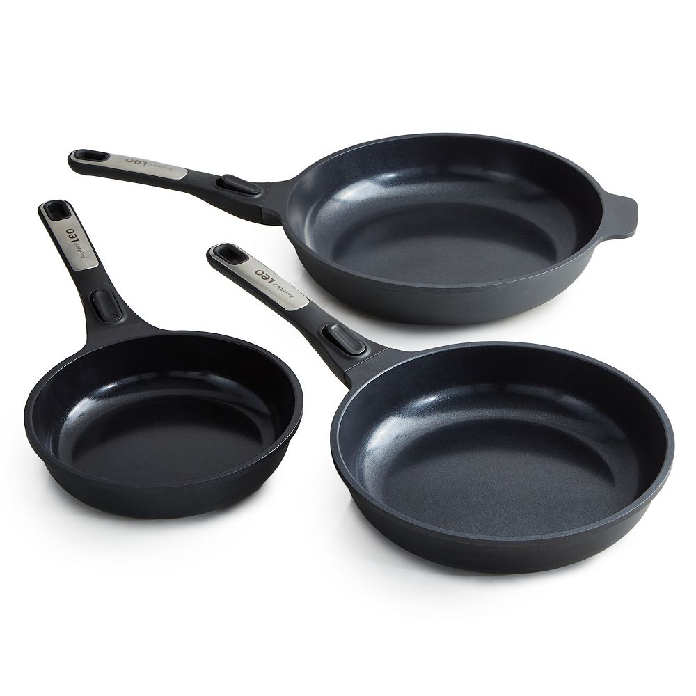 BergHOFF Leo Phantom 3pc Nonstick Ceramic Specialty Cookware Set, Recycled
