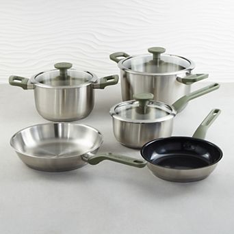 BergHOFF Leo Bolt 8 pc Stainless Steel Cookware Set