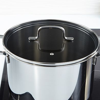 BergHOFF DiNA Stainless Steel Stockpot with Glass Lid