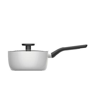 BergHOFF Leo Glints Nonstick Aluminum Saucepan 7-inch 2-qt. with Glass Lid