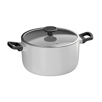 BergHOFF Leo Glints Nonstick Aluminum Stockpot with Glass Lid