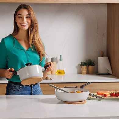 BergHOFF Leo Glints Nonstick Aluminum Stockpot with Glass Lid