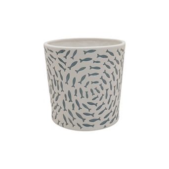 Everyday Decor Debossed Fish Icon Planter