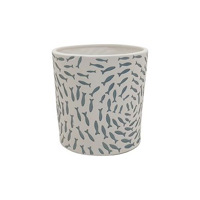 Everyday Decor Debossed Fish Icon Planter