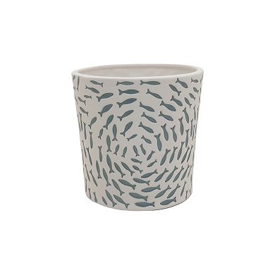 Everyday Decor Debossed Fish Icon Planter