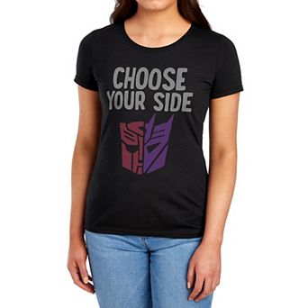 Juniors' Transformers "Choose Your Side" Graphic Tee