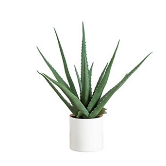 nearly natural Artificial Agave Plant in White Pot