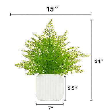 Nearly Natural Artificial 24 Inch Maiden Hair Fern Table Decor