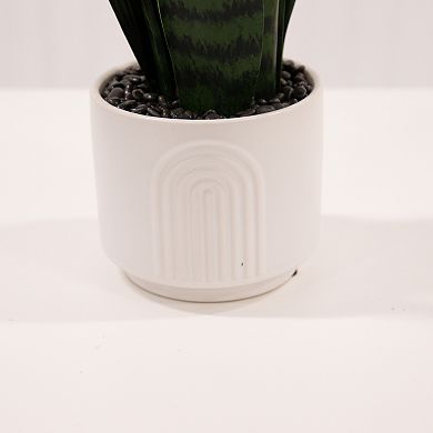 nearly natural Artificial Snake Grass Arrangement Ceramic Pot