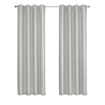 100% Polyester Glacier Balance Temperature Solid Faux Silk Blackout Grommet Curtain Panel