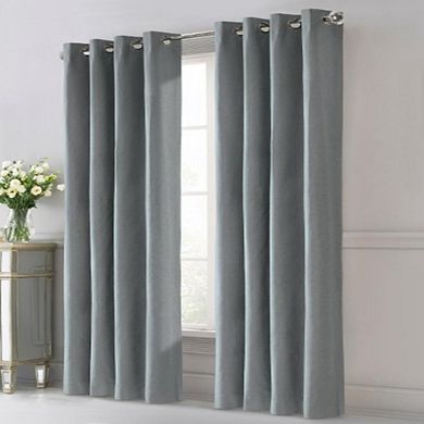 Edison Grommet Blackout Curtain Panel Smooth Texture, Foam-Backed, Total Privacy
