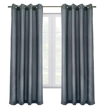 Edison Grommet Blackout Curtain Panel Smooth Texture, Foam-Backed, Total Privacy