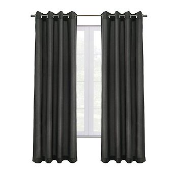 Edison Grommet Blackout Curtain Panel Smooth Texture, Foam-Backed, Total Privacy