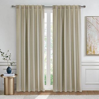 Baxter Total Blackout Back Tab Curtain Collection Elegant, Energy-Saving, Textured Design