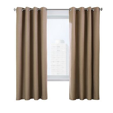 Polyester Ventura Blackout Grommet Curtain Panel Pair Frame Your Windows with Subtle Slub Textured