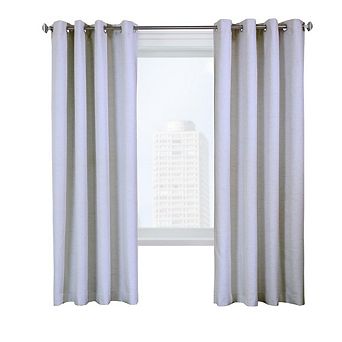 Polyester Ventura Blackout Grommet Curtain Panel Pair Frame Your Windows with Subtle Slub Textured