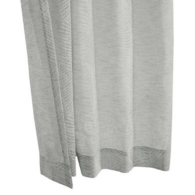100% Polyester Trenton Dual Header Semi Sheer Curtain Panel