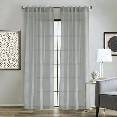 100% Polyester Trenton Dual Header Semi Sheer Curtain Panel