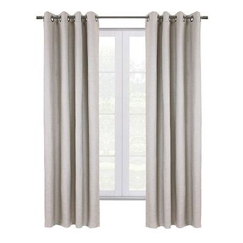 Shadow Blackout Grommet Window Curtain Panel Polyester-Cotton Blend, Foam-Backed, Light Blocking