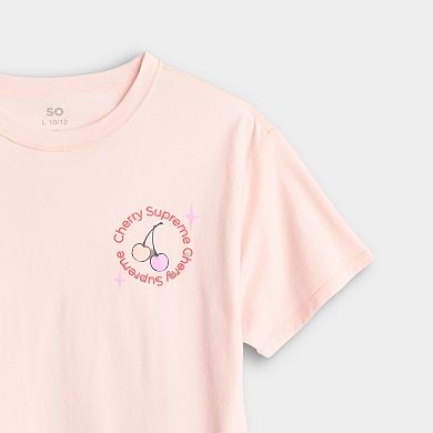 Girls 6-16 SO® Adaptive Short Sleeve Oversized Graphic Tee