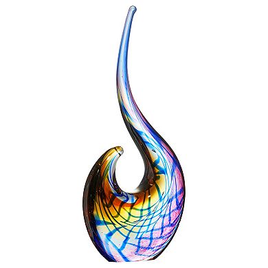 Luxury Lane Hand Blown Abstract Sommerso Art Glass Sculpture