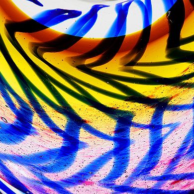 Luxury Lane Hand Blown Abstract Sommerso Art Glass Sculpture